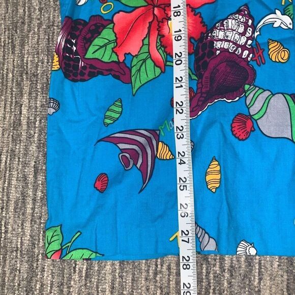 Hilo Hattie Mens Size Medium Hawaiian Button Front Shirt‎ Blue Short Sleeve - Picture 4 of 5